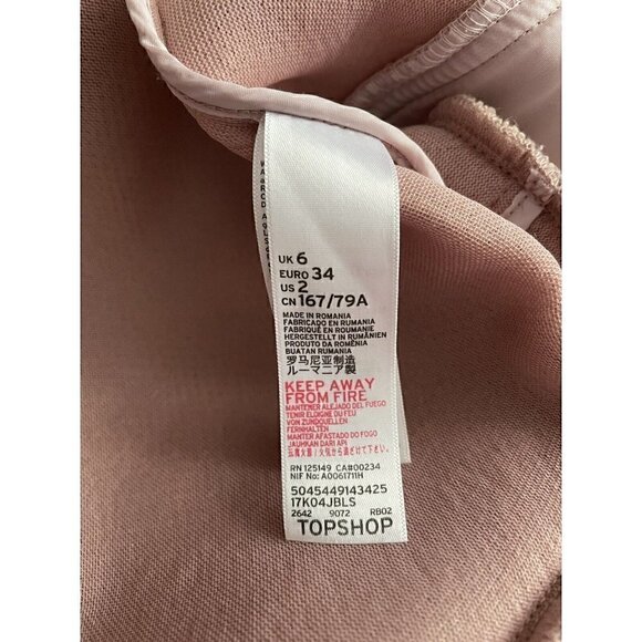 Top Shop Padded Bomber Zip Jacket Dusty Rose Women’s S Barbie Core Academia - Picture 9 of 10